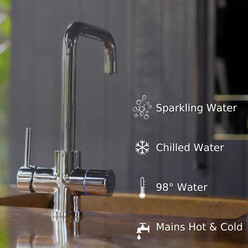 Futura Fizz Chrome 5-in-1 Tap | Filtered Sparkling & Chilled