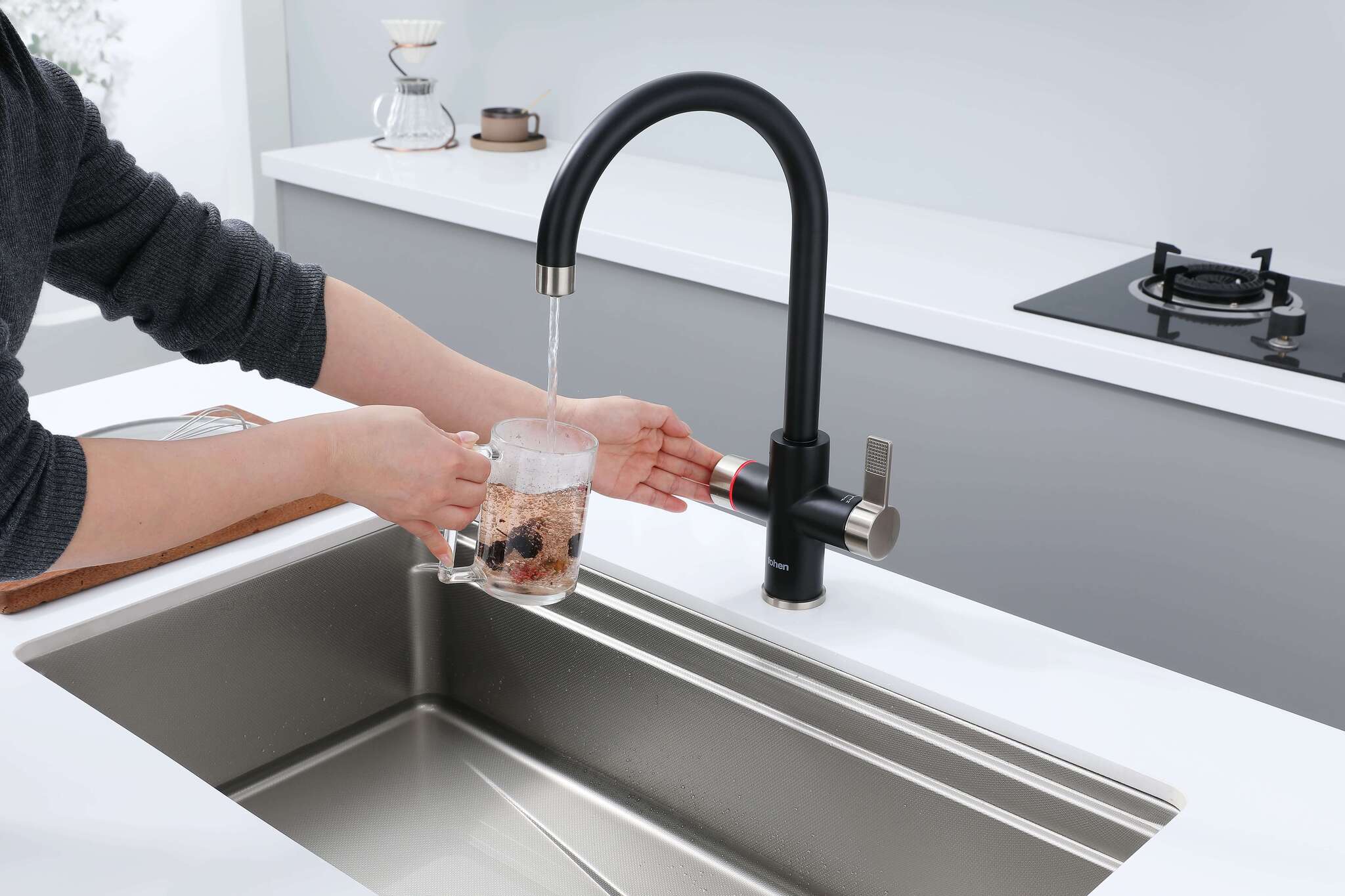 Image of Fohen 4-in-1 Fervente - Matt Black with Nickel Accents