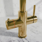 Fohen Aran Pro Brushed Zirconium Gold Tap Close-up