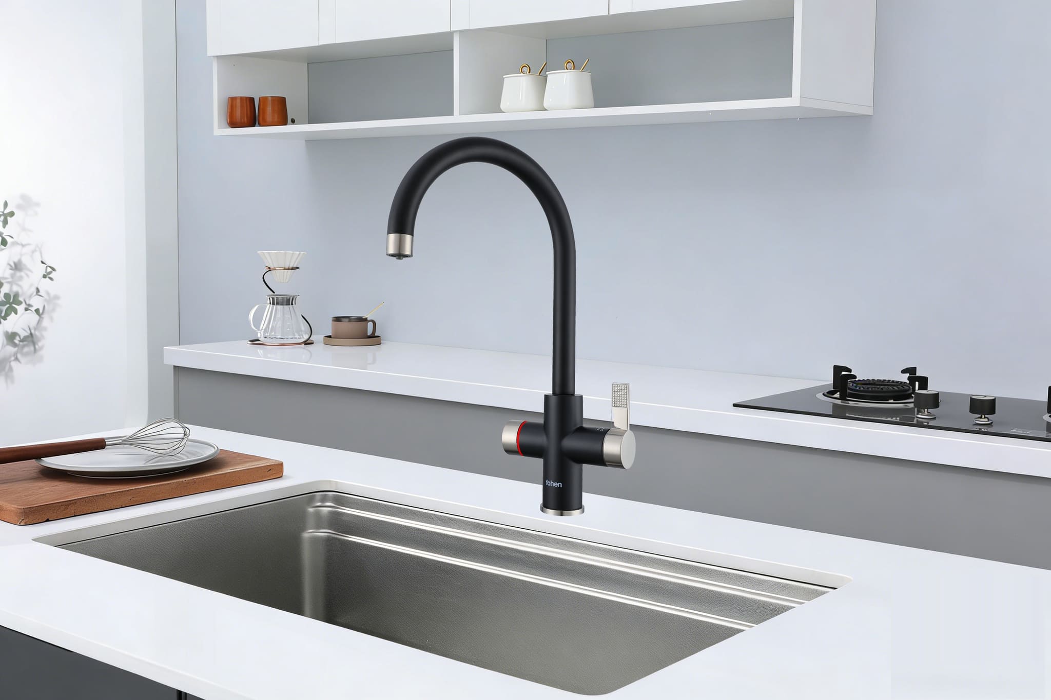 Image of Fohen 4-in-1 Fervente - Matt Black with Nickel Accents