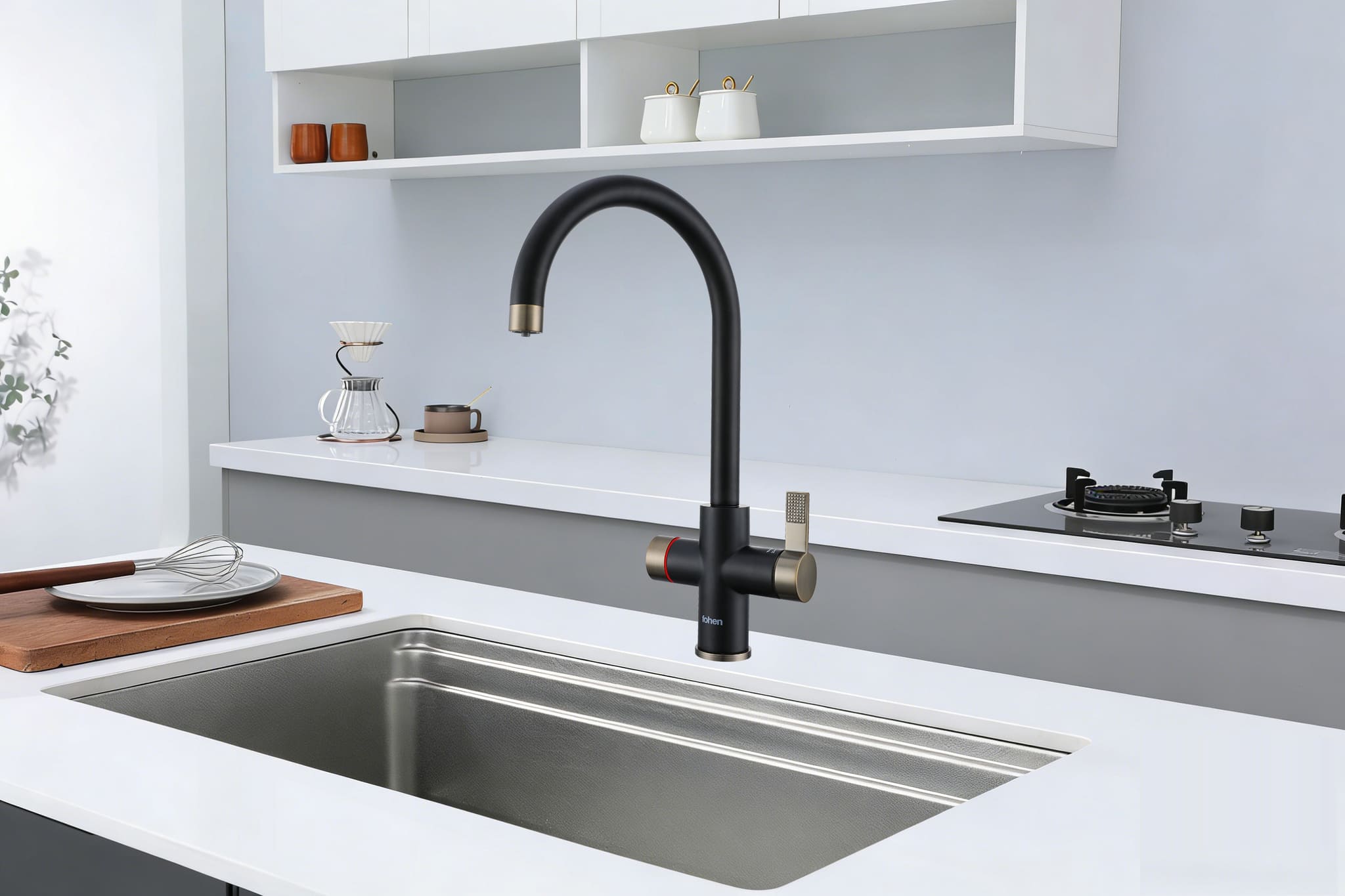 Image of Fohen 4-in-1 Fervente - Matt Black with Brass Patinated Accents