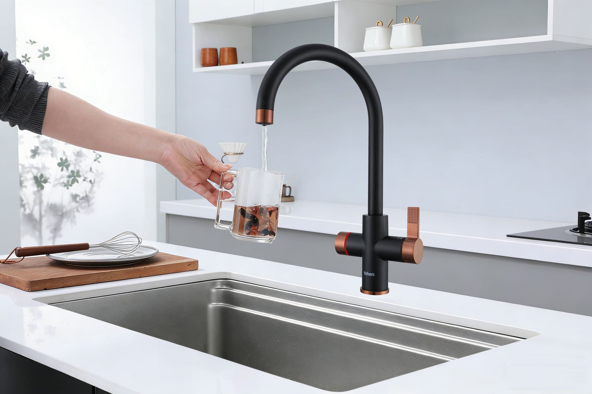 Image of Fohen 4-in-1 Fervente - Matt Black with Rose Gold Accents