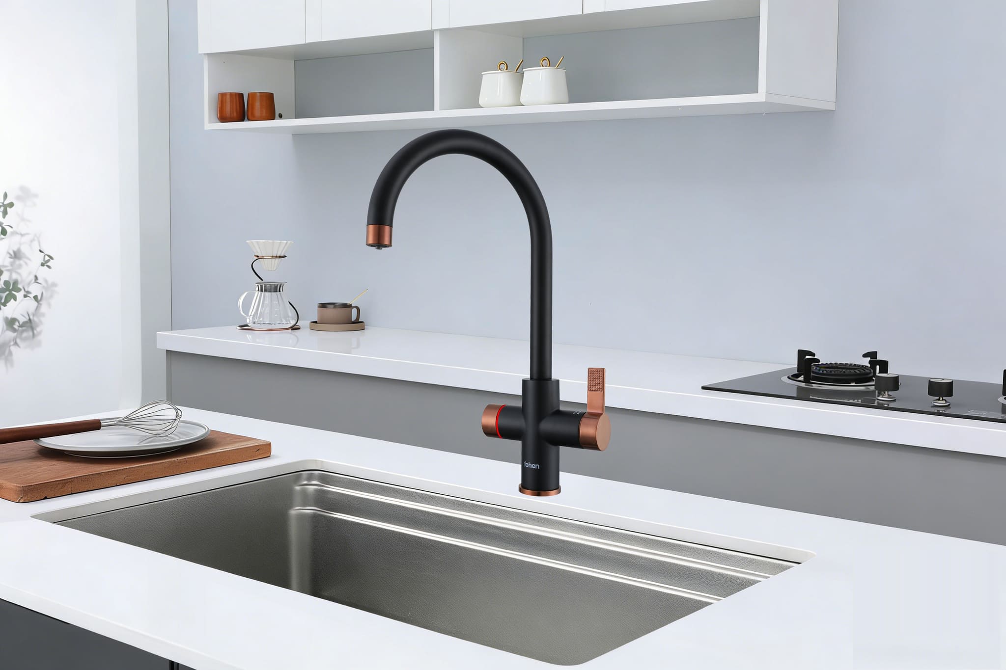 Image of Fohen 4-in-1 Fervente - Matt Black with Rose Gold Accents