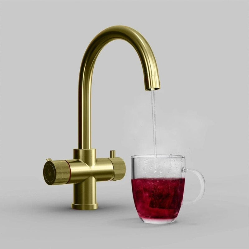 Fohen Focetti | Unfinished Brass | 3-in-1 Instant Boiling Water Kitchen Tap