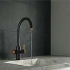 4-in-1 Fohen Fervente Touch - Matt Black with Patinated Brass Accents