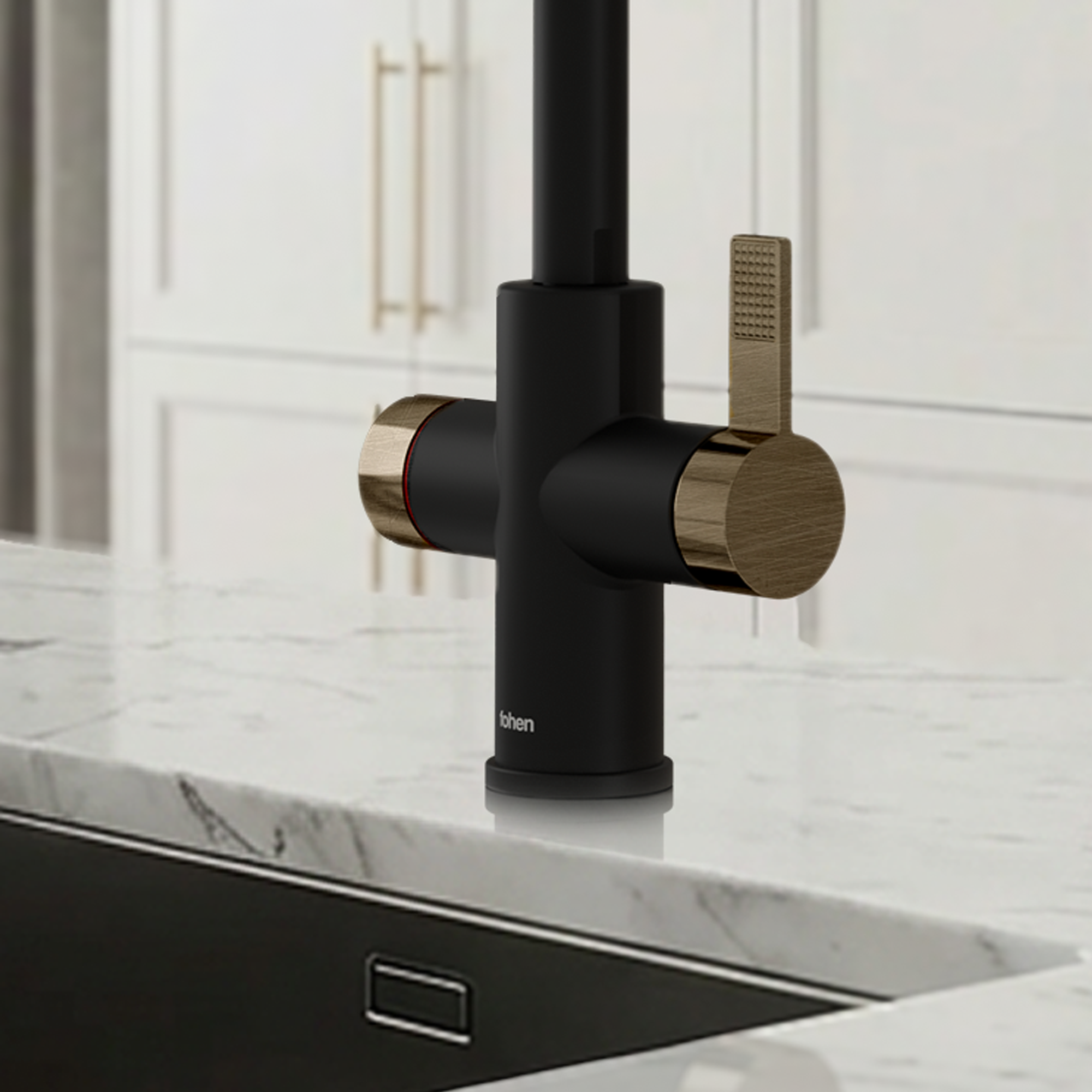 Image of Fohen 4-in-1 Fervente - Matt Black with Brass Patinated Accents