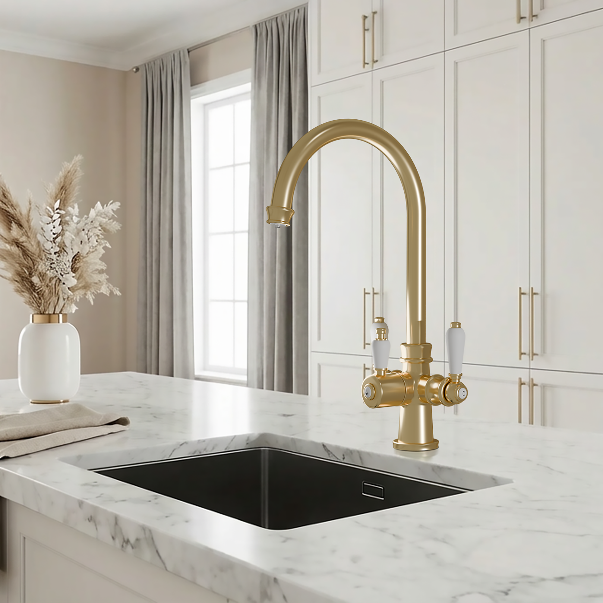 Image of Fohen Holden 3-in-1 Brushed Brass