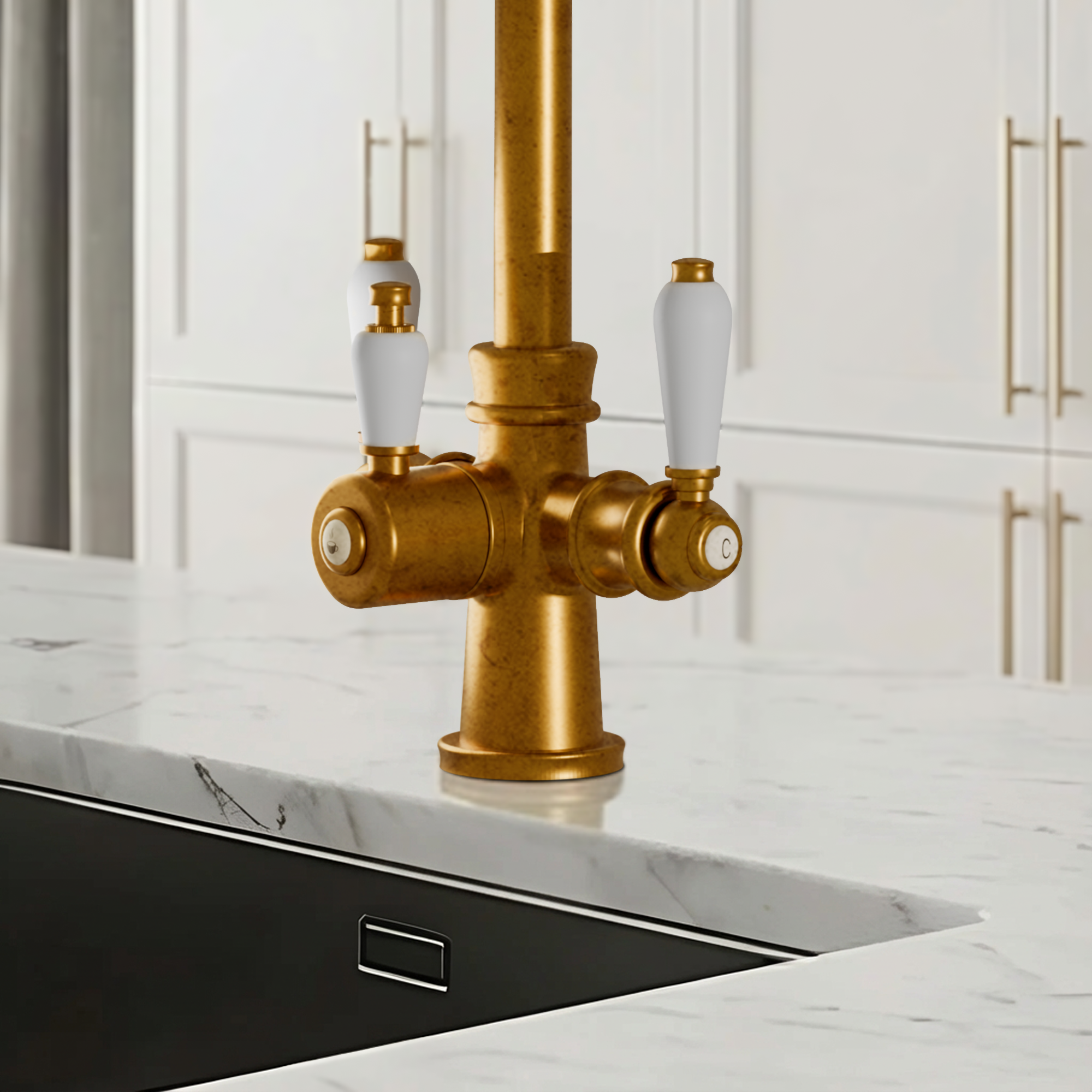 Image of Fohen Holden 3-in-1 Aged Brass