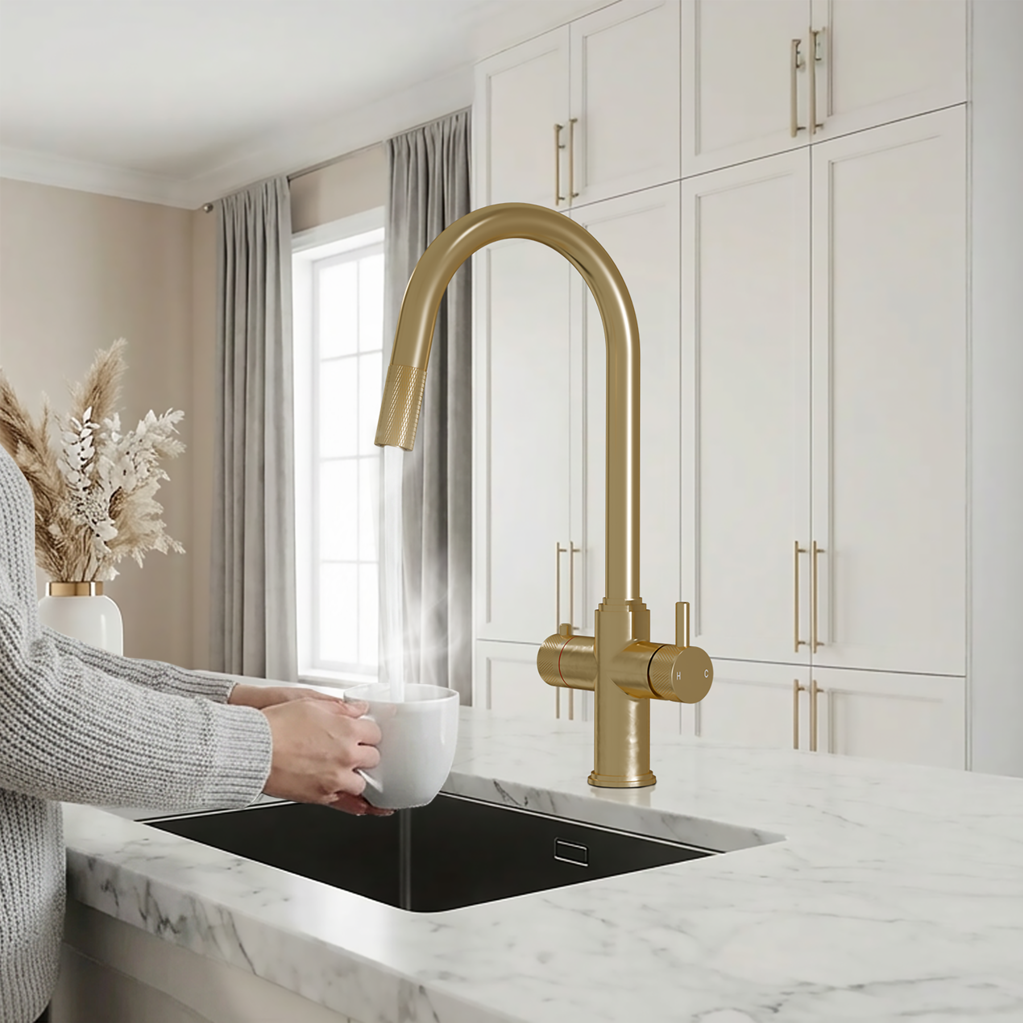 Fohen Kyros 4-in-1 Pull Out Brushed Brass