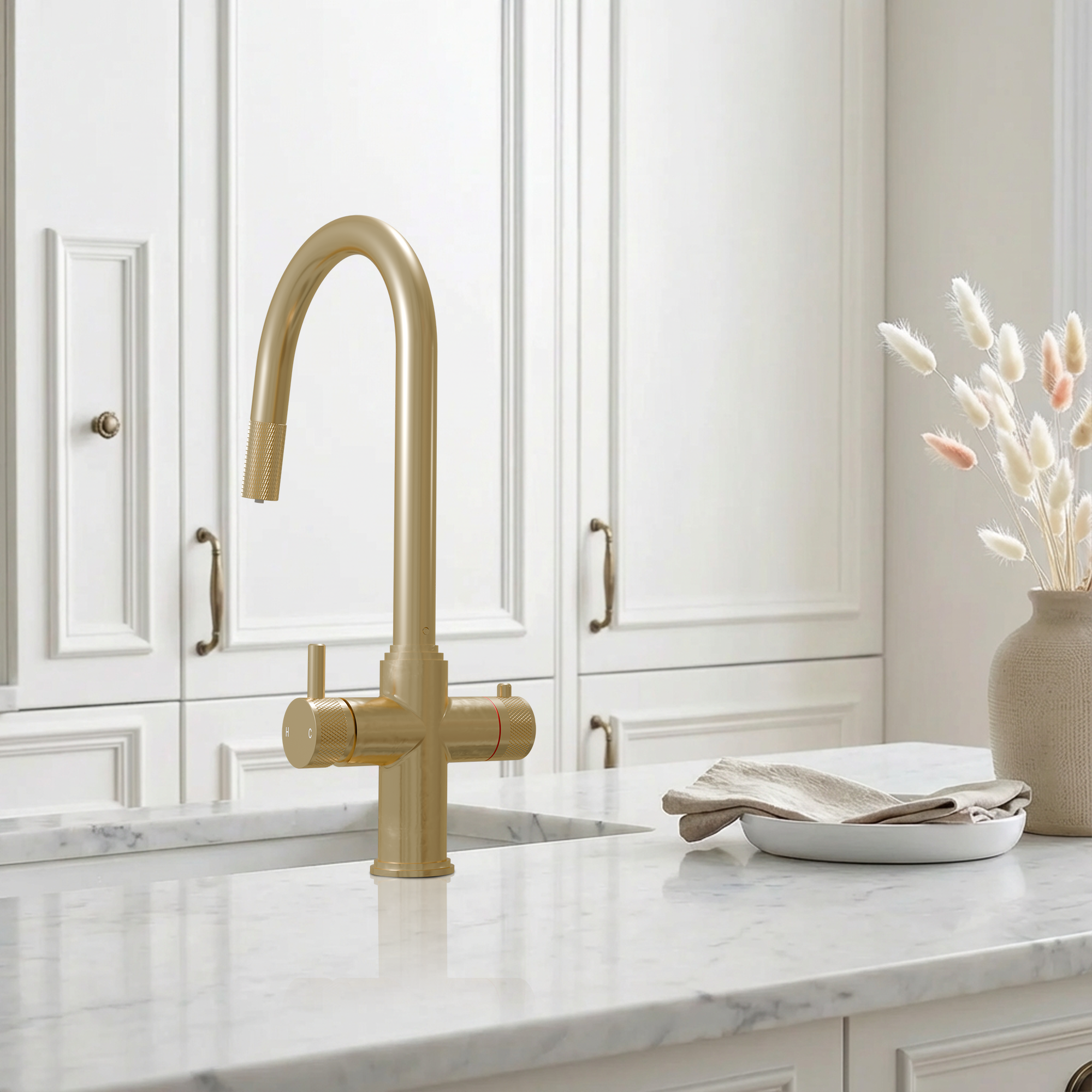 4-in-1 Fohen Kyros Pull Out - Brushed Brass