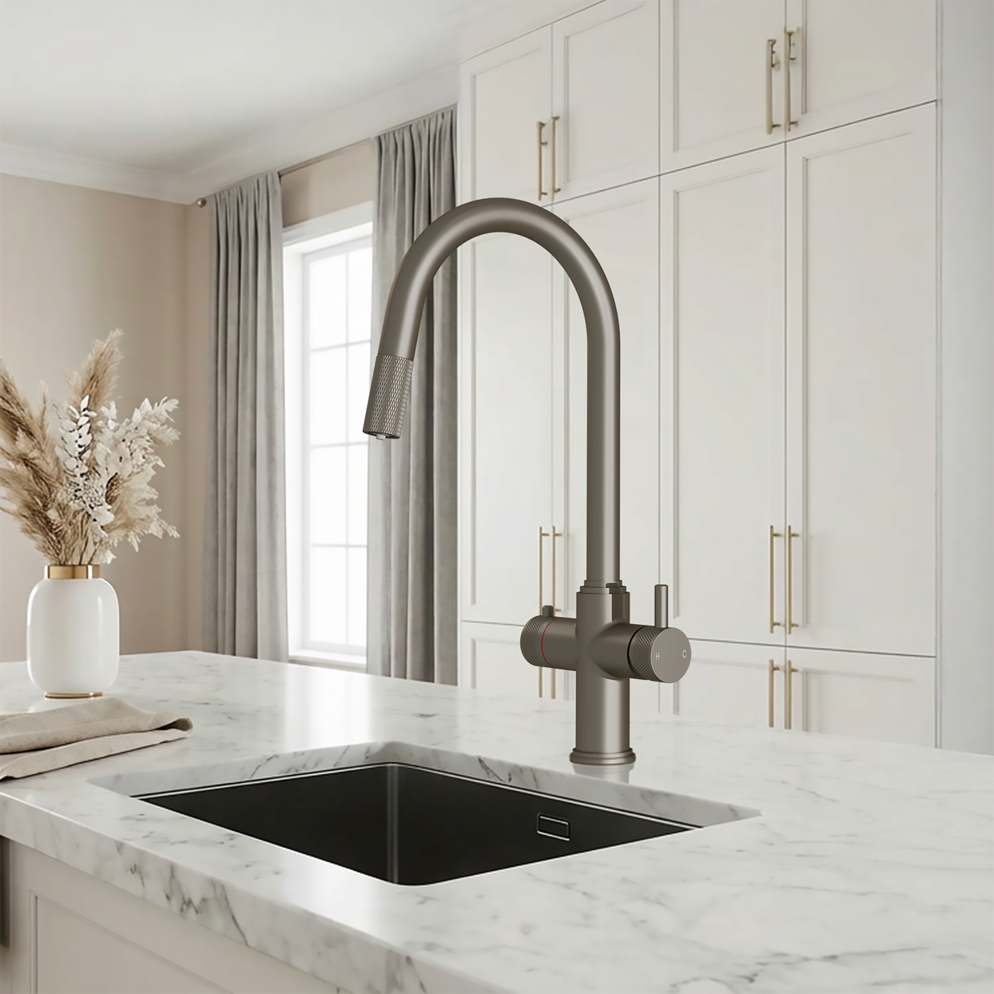 Fohen Kyros 4-in-1 Pull Out Brushed Nickel