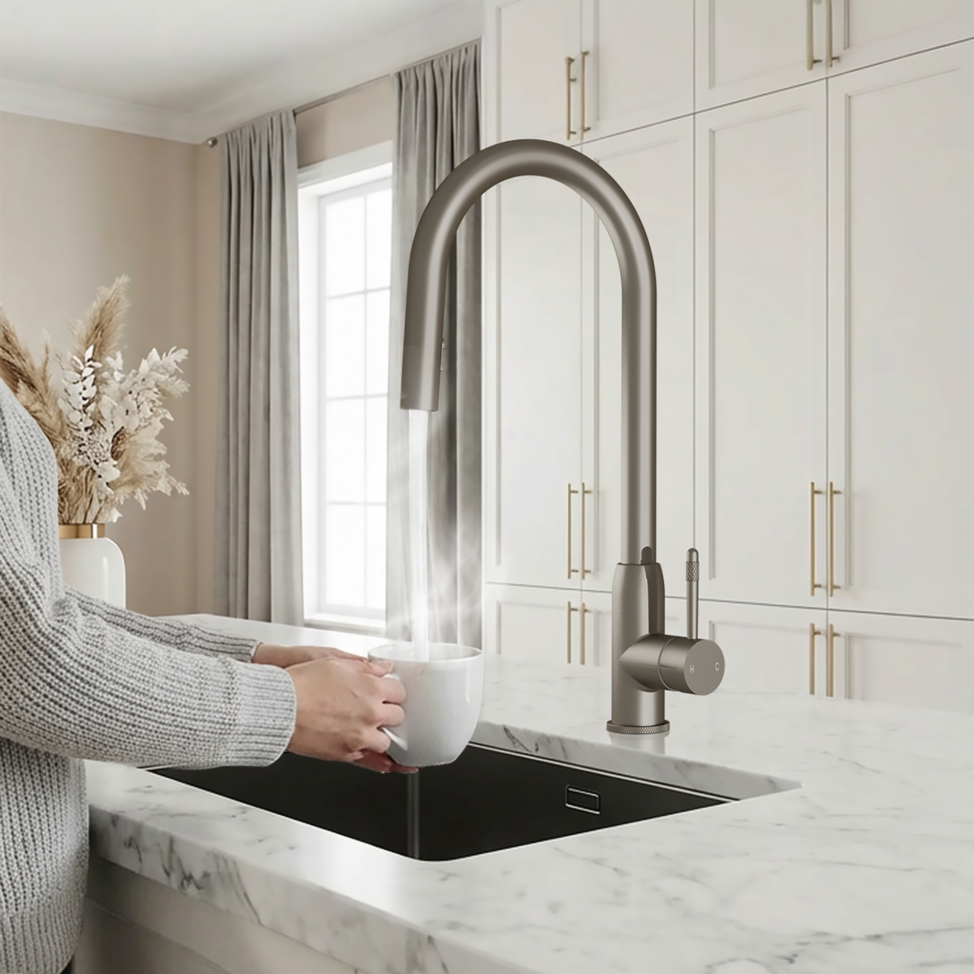 Fohen Lesse 2-in-1 Brushed Nickel