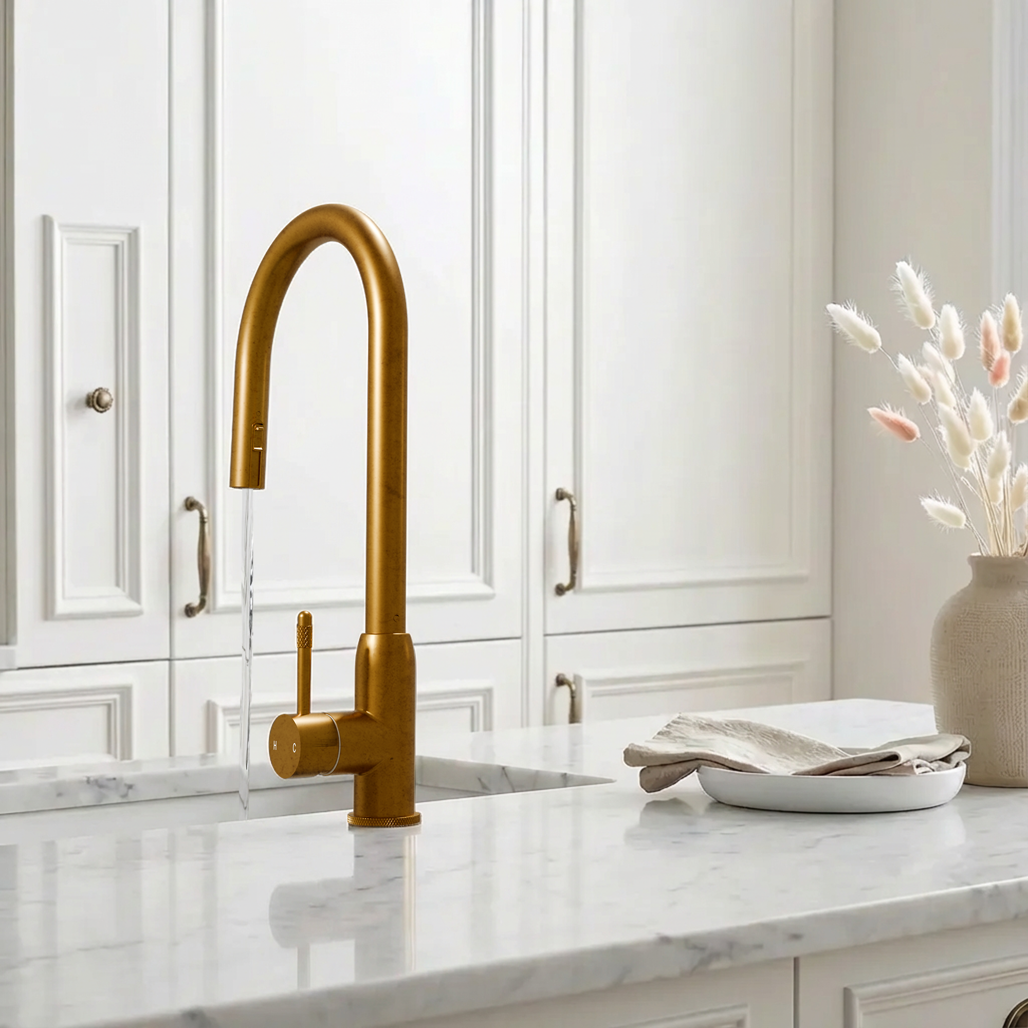 Fohen Lesse 2-in-1 Aged Brass