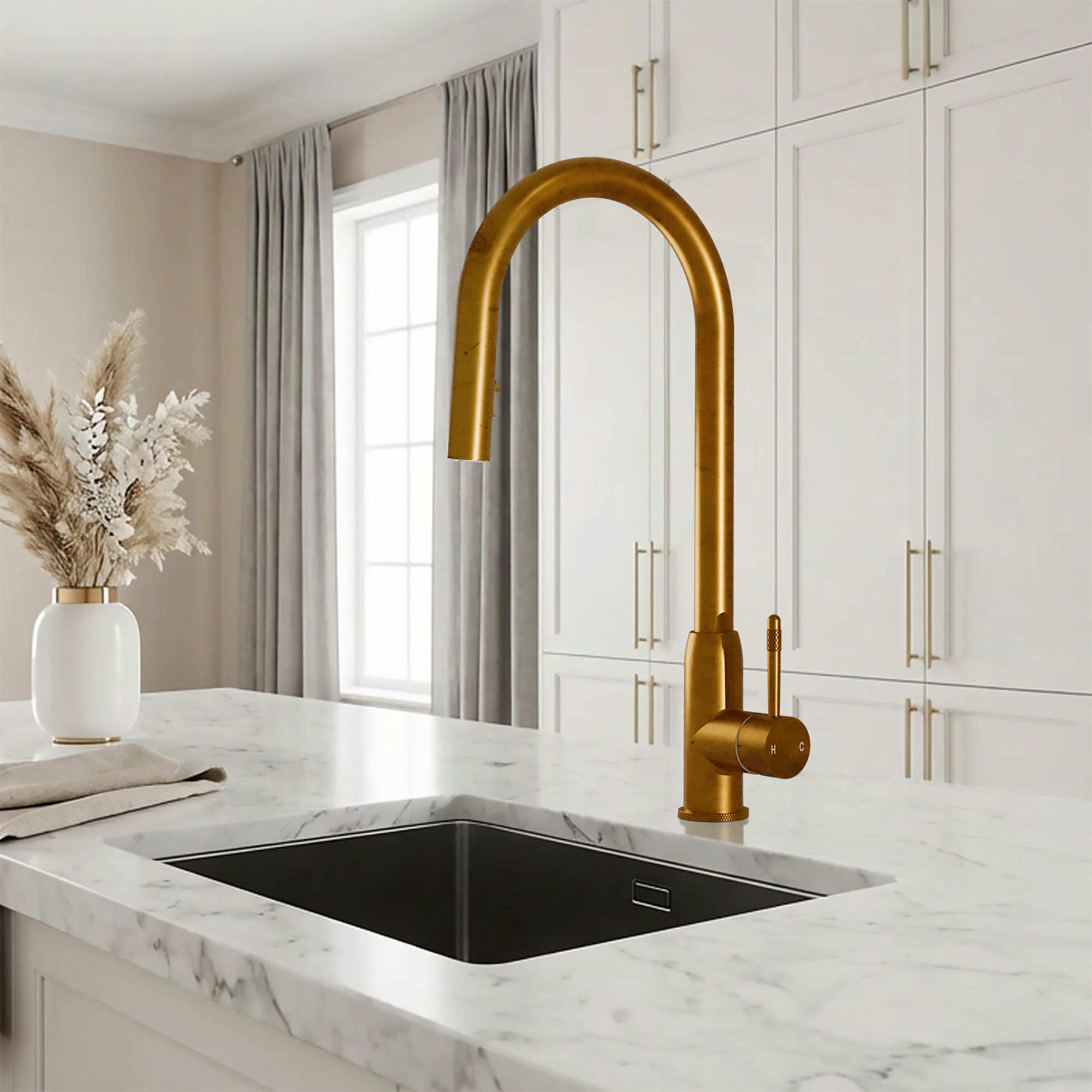 Fohen Lesse 2-in-1 Aged Brass