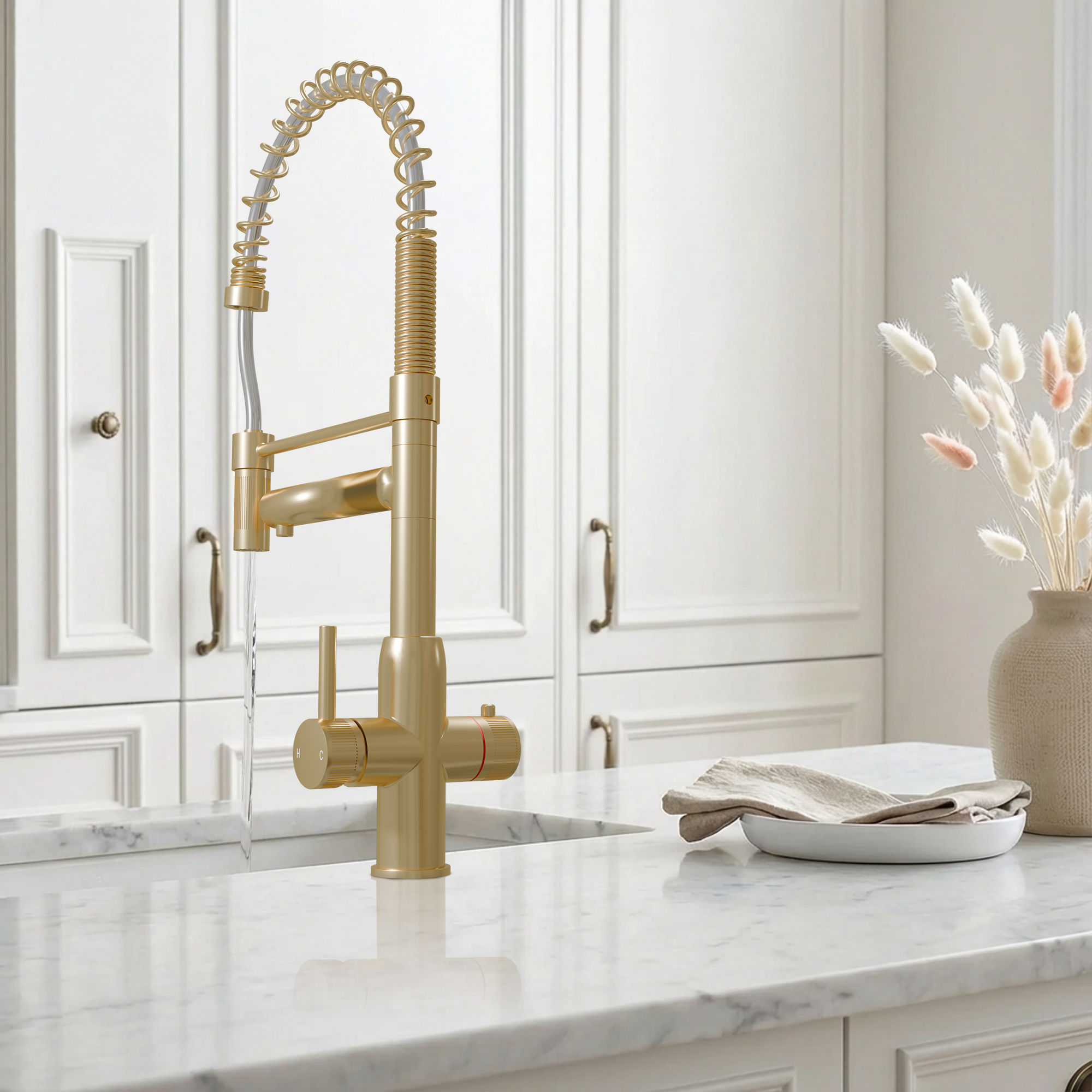 Fohen Spring Pro 3-in-1 Brushed Brass