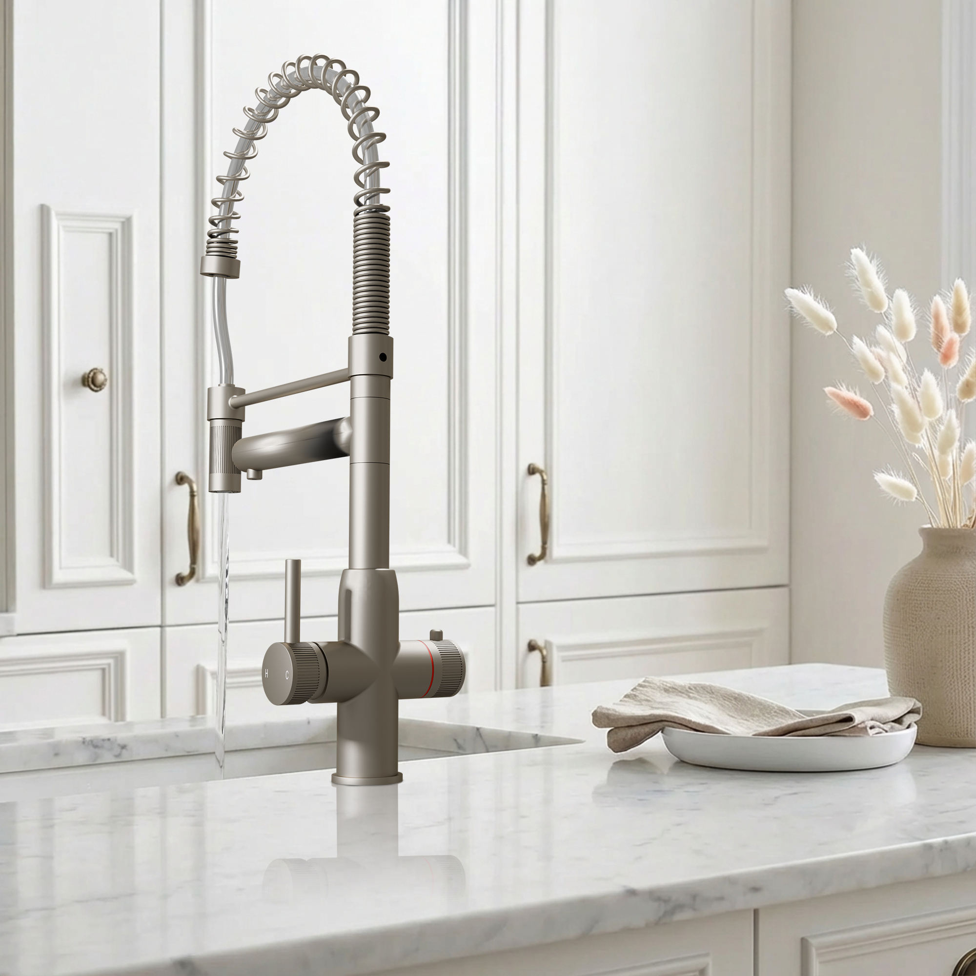 Fohen Spring Pro 3-in-1 Brushed Nickel