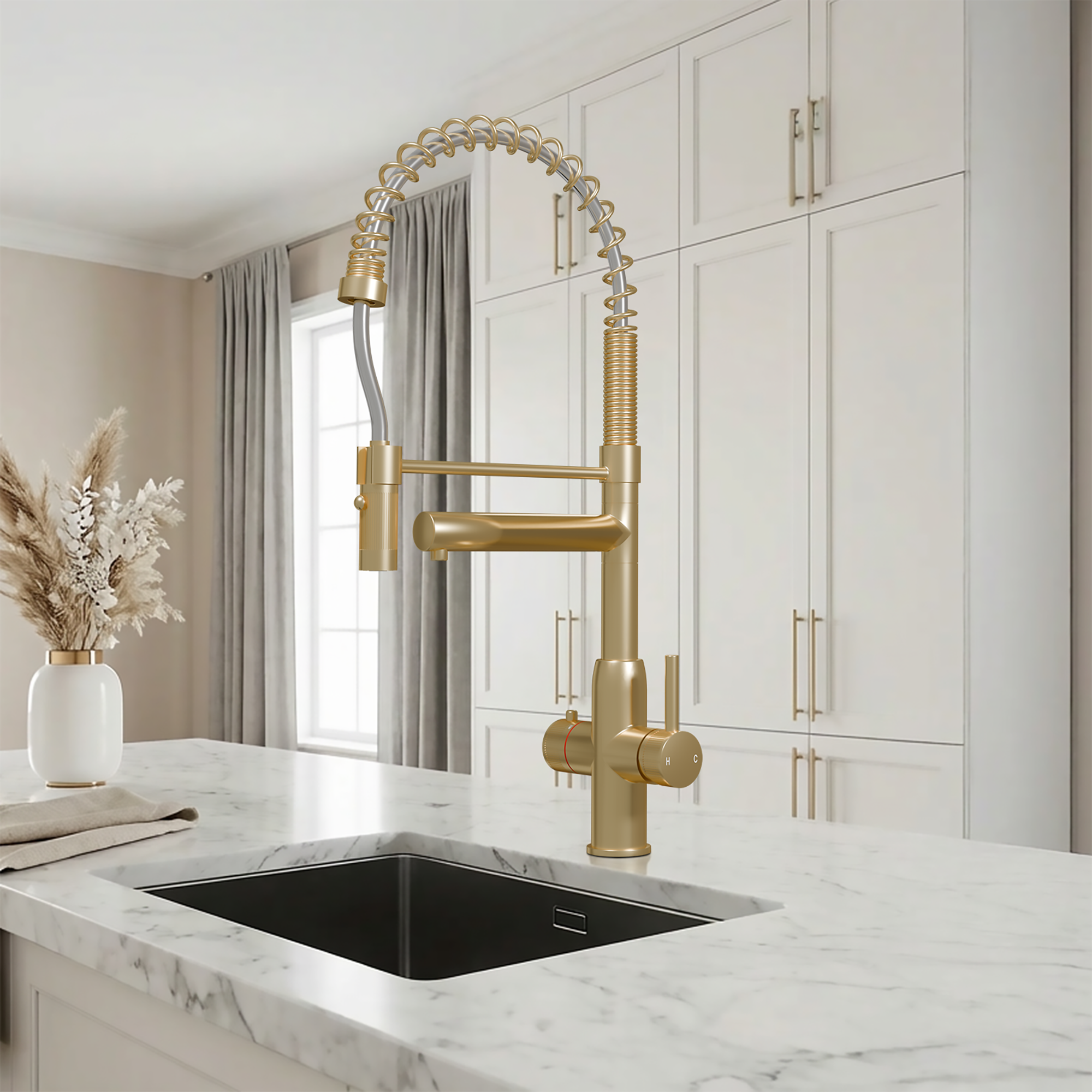 Image of Fohen Spring Pro 3-in-1 Brushed Brass