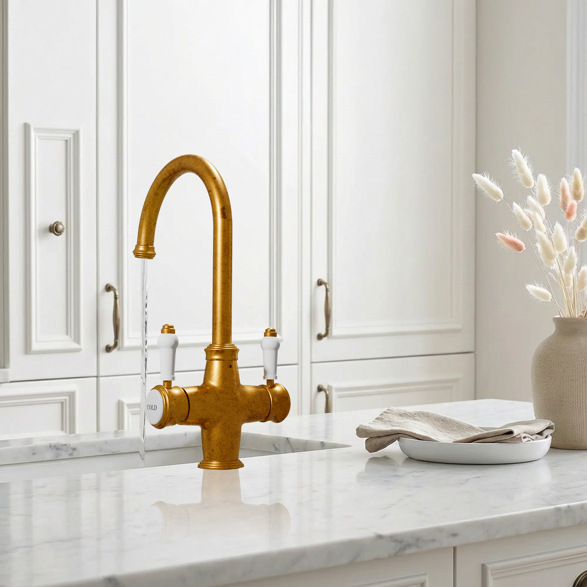 Image of Fohen Sterling 3-in-1 Aged Brass