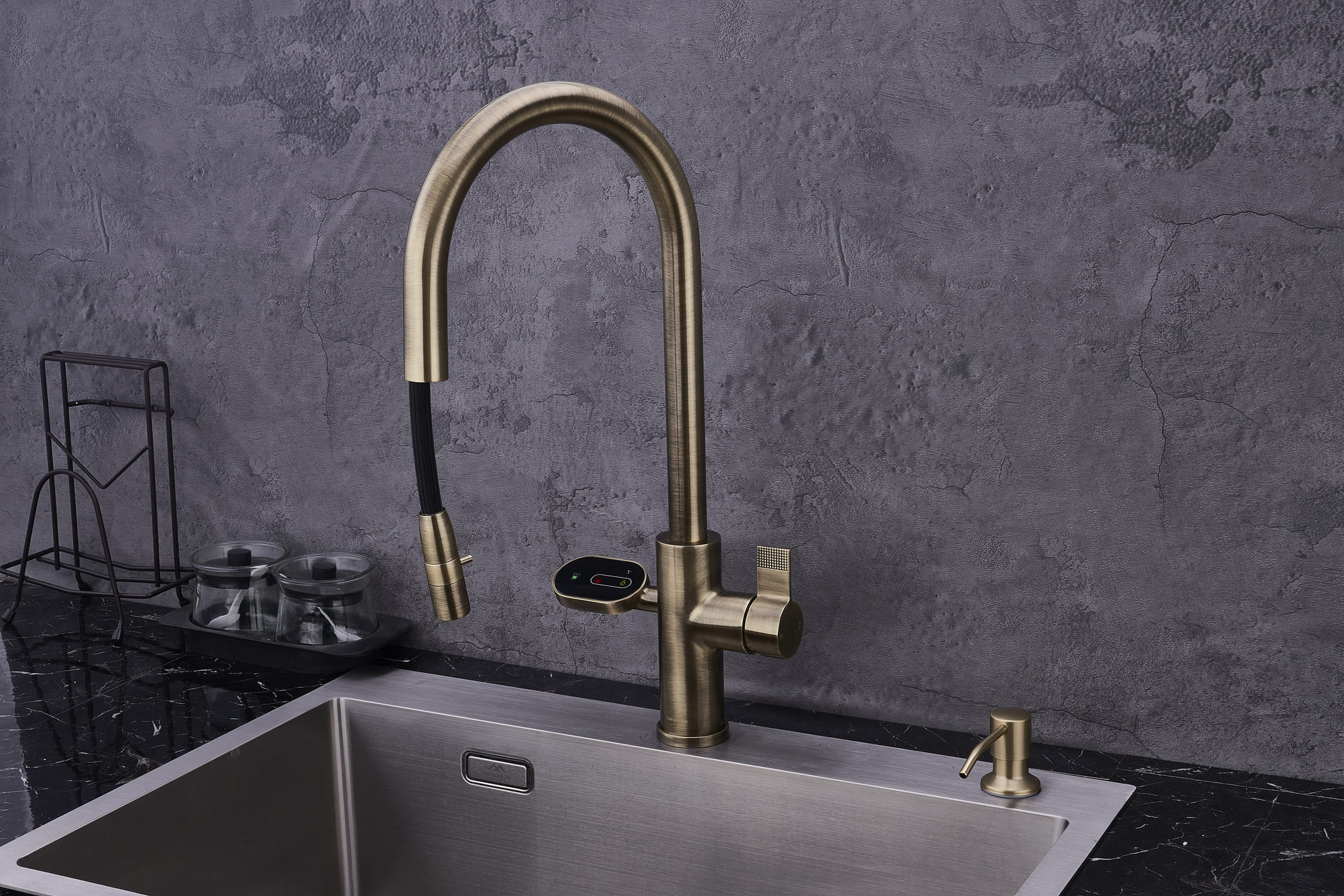 Image of Hanström 4-in-1 Nexa Digital Pullout - Antique Brass