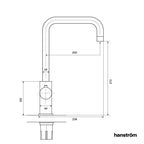 3-in-1 Hanström Lunen Touch - Chrome