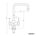 4-in-1 Hanström Saxan - Matt Black