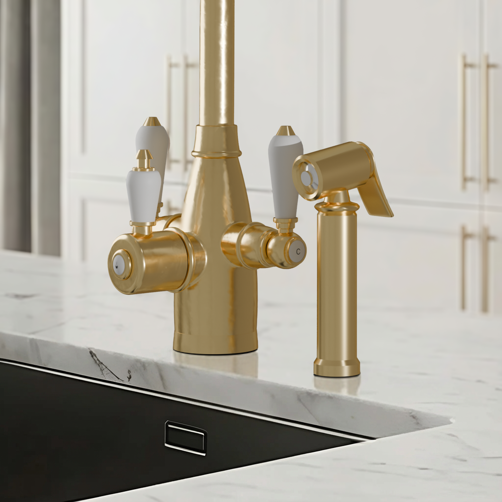 Fohen Tate 3-in-1 + Spray Brushed Brass