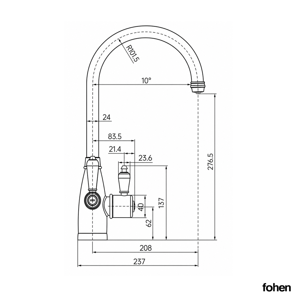3-in-1 Fohen Holden Cruciform - Brushed Brass