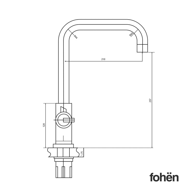 Fohen Fohen Fahrenheit | Polished Bronze Instant Boiling Water Tap