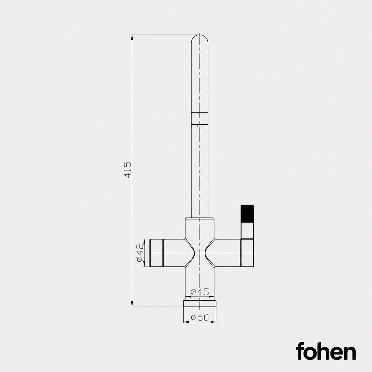 Image of Fohen 4-in-1 Fervente Touch - Matt Black with Rose Gold Accents