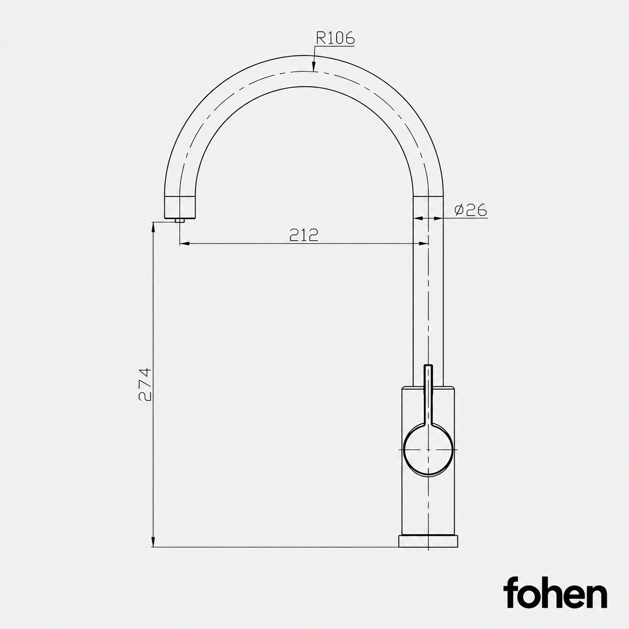 Image of Fohen 4-in-1 Fervente Touch - Matt Black with Rose Gold Accents