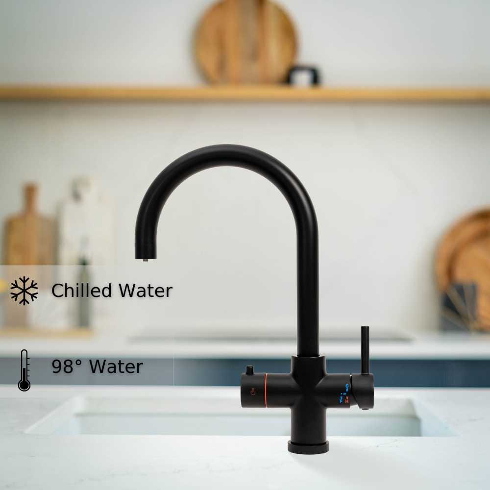 Fohen Fervente Matt Black 4-in-1 Boiling & Chilled Water Tap