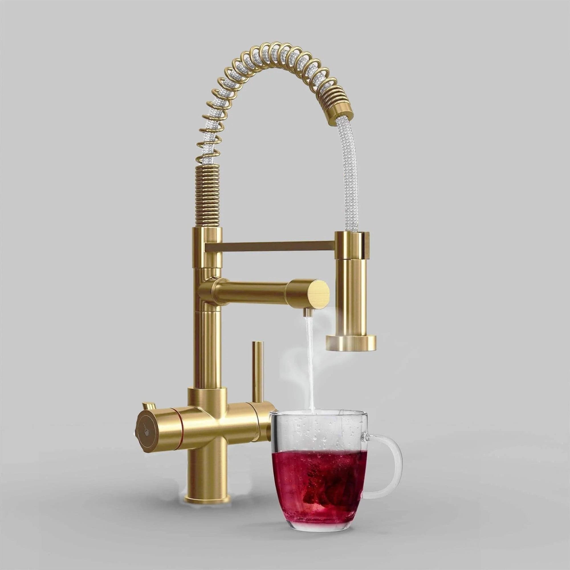 Fohen Flex Brushed Gold Boiling Water Kitchen Spray Tap