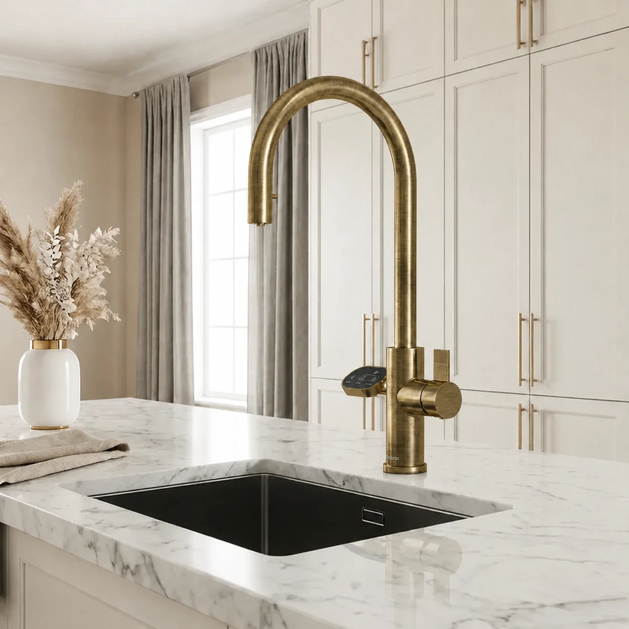 4-in-1 Hanström Nexa Digital Pullout - Antique Brass