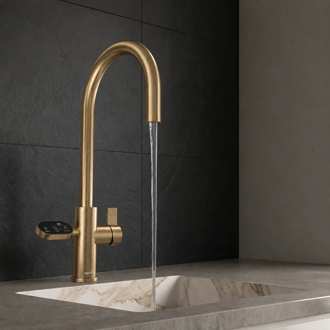 4-in-1 Hanström Nexa Digital Pullout - Antique Brass
