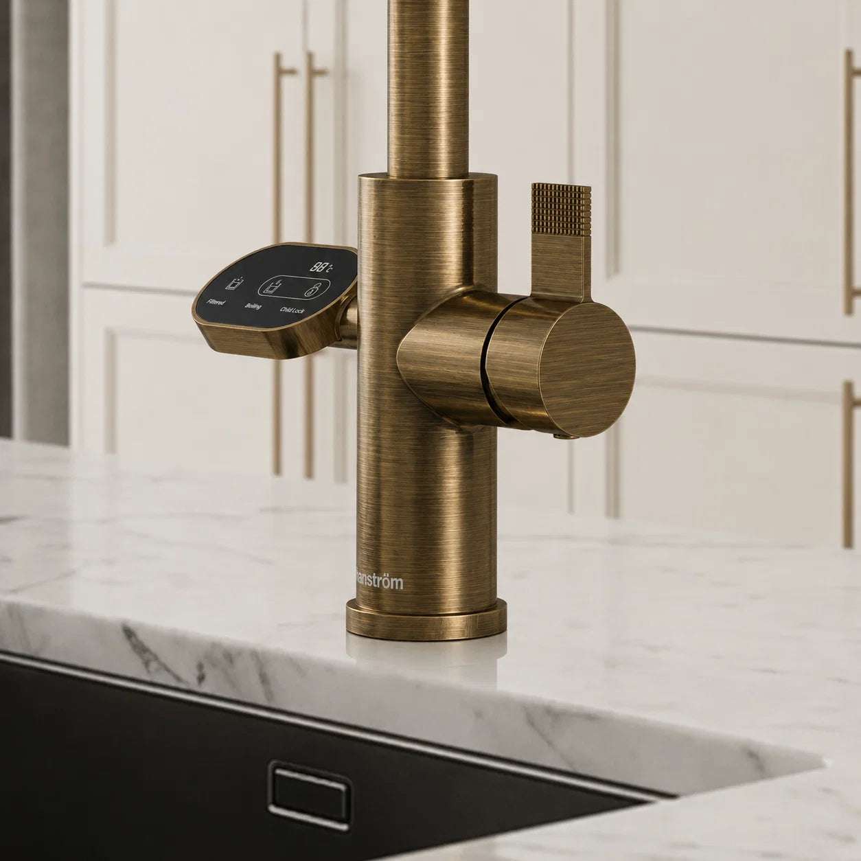 4-in-1 Hanström Nexa Digital Pullout - Antique Brass