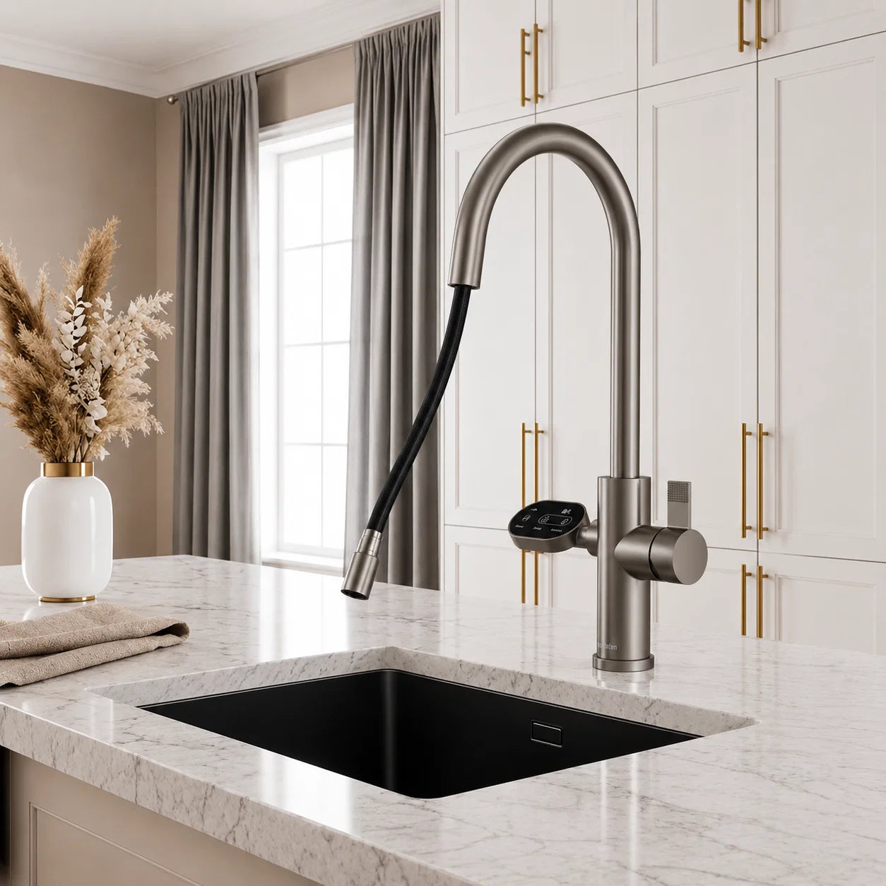 4-in-1 Hanström Nexa Digital Pullout - Brushed Nickel