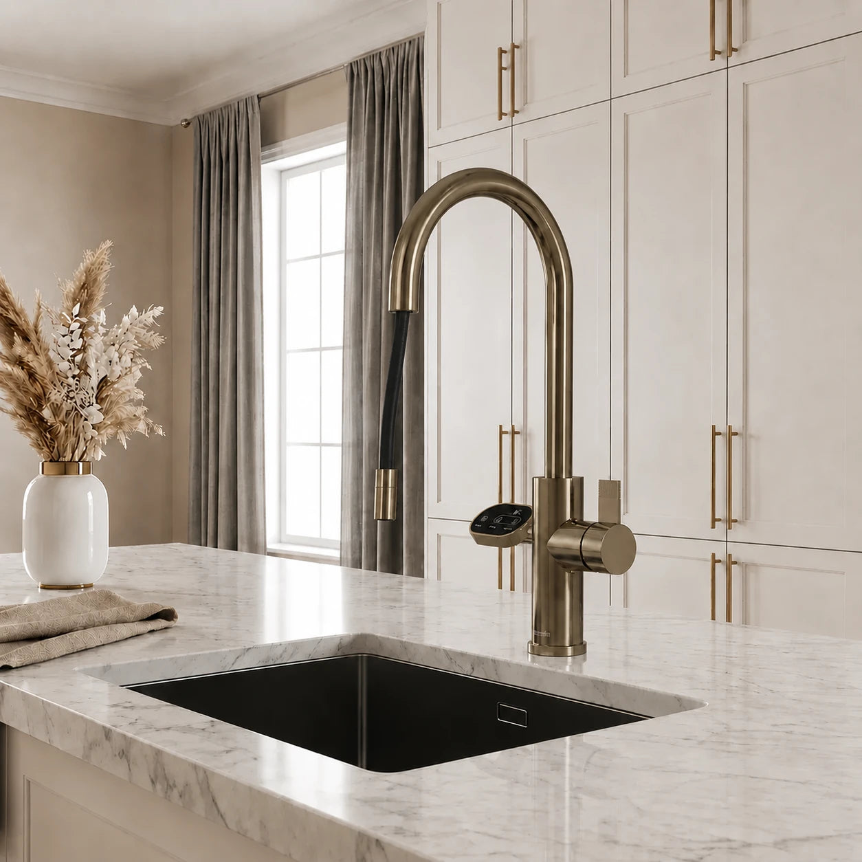 4-in-1 Hanström Nexa Digital Pullout - Antique Brass