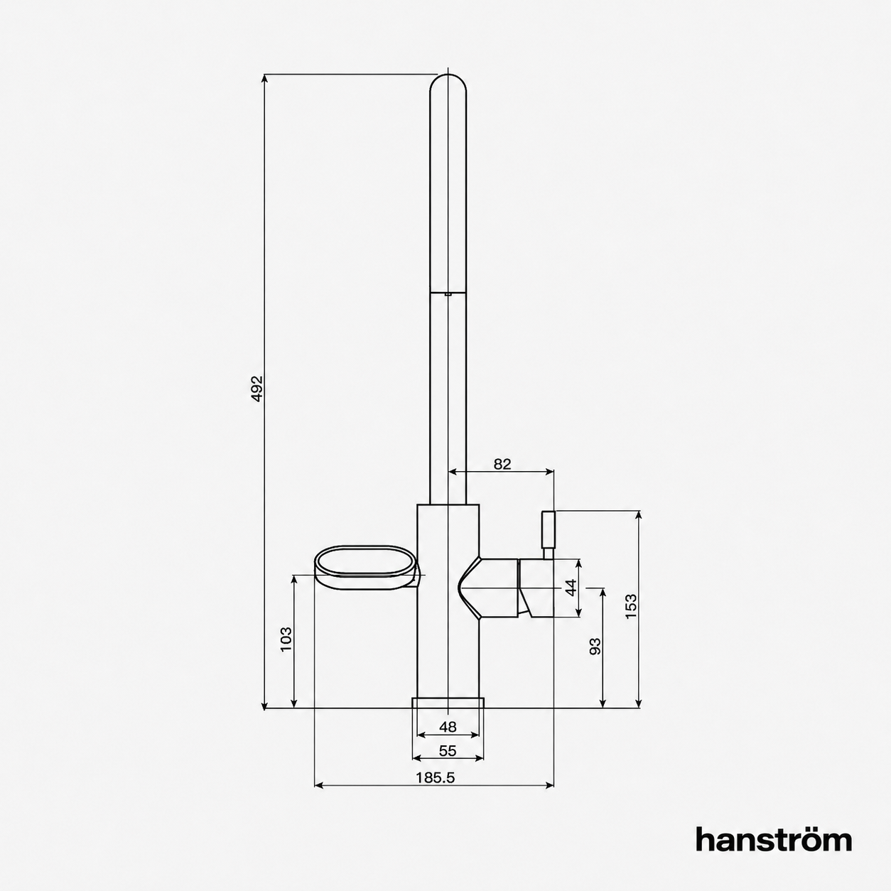 Image of Hanström 4-in-1 Nexa Digital Pullout - Brushed Brass