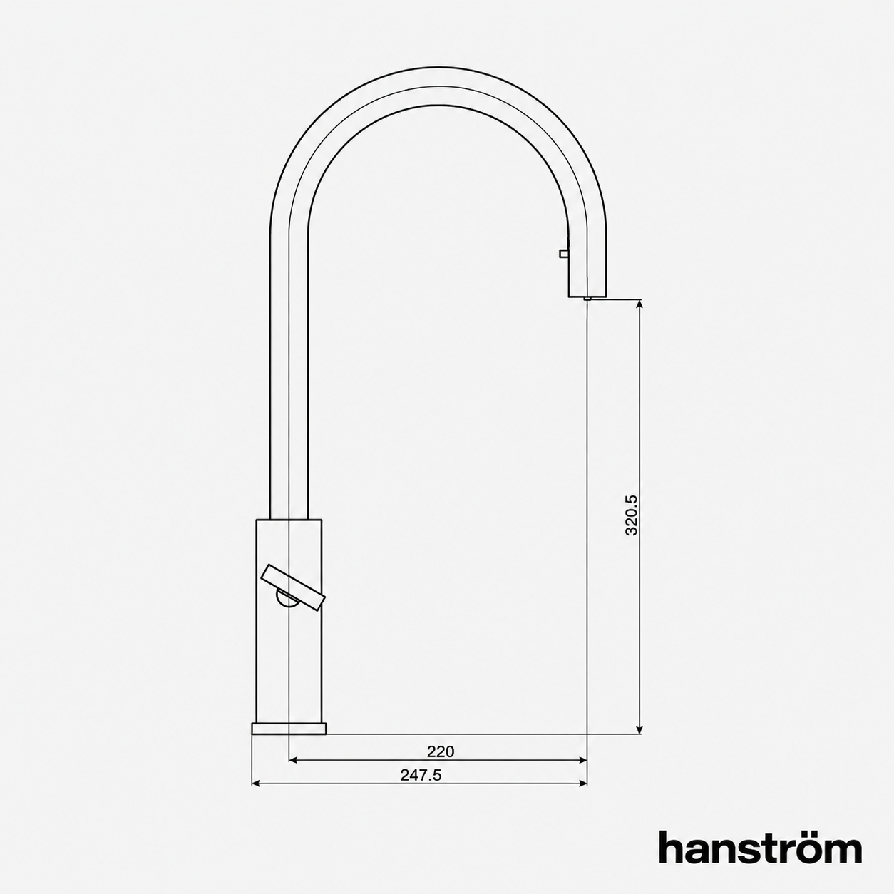 Image of Hanström 4-in-1 Nexa Digital Pullout - Brushed Brass