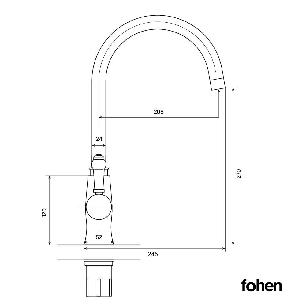 3-in-1 Fohen Sterling - Aged Brass