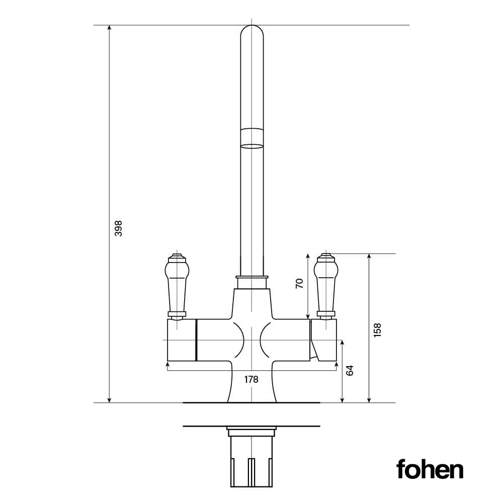 3-in-1 Fohen Sterling - Aged Brass
