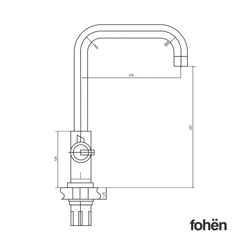 Fohen Fohen Flagro | Matt Black Boiling Water Tap
