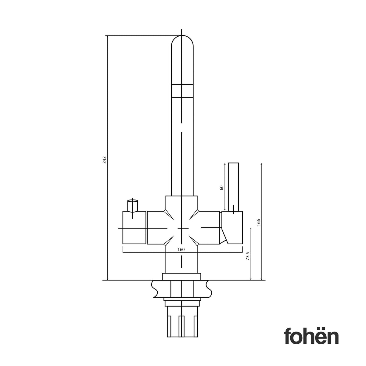 Fohen Fohen Champagne Gold 3-in-1 Instant Boiling Water Taps