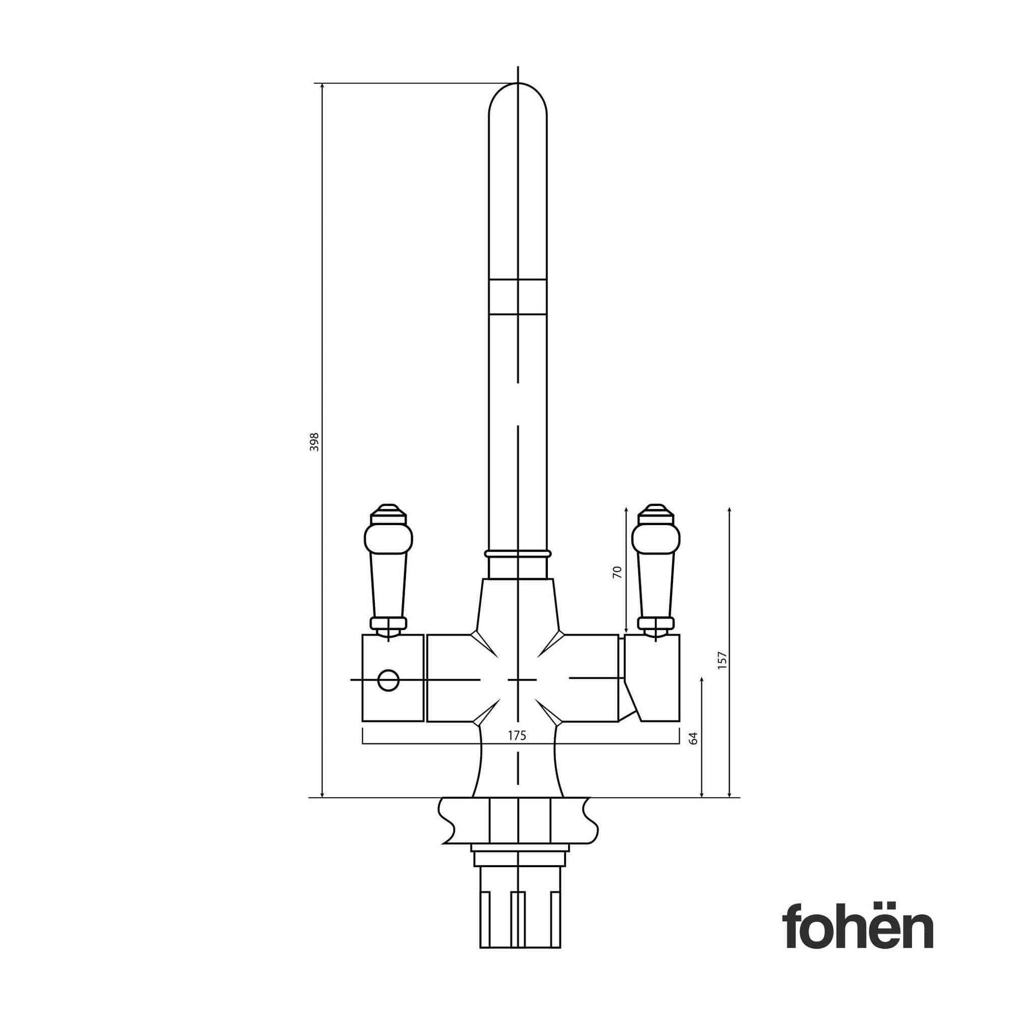 Image of Fohen TK01U Fohën Fahrenheit | Brass Instant Boiling Water Tap