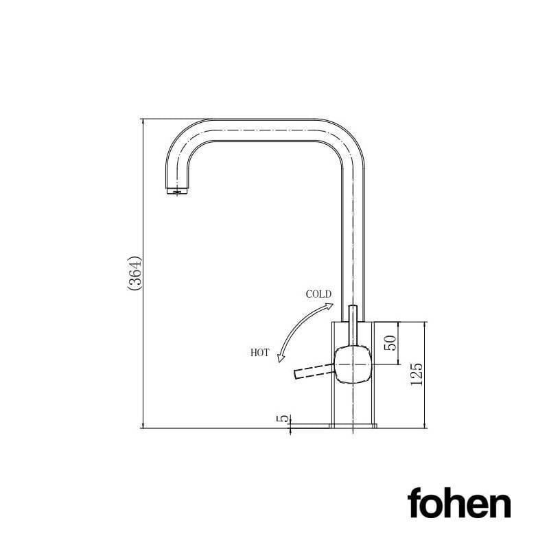 Image of Fohen Fohen Figaro Brushed Gold Boiling Water Tap