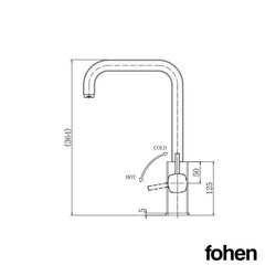 Image of Fohen Fohen Figaro Matt Black Boiling Water Tap