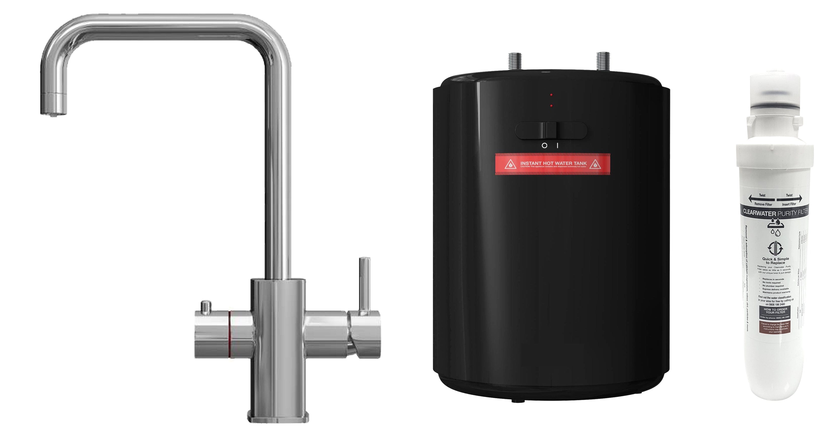 Image of Fohen Fohen Figaro Polished Chrome Boiling Water Tap