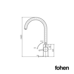 Image of Fohen CK06CG Fohën Figaro Brushed Gold Boiling Water Tap