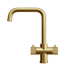 Image of Fohen Fohen Flagro Brushed Gold Instant Boiling Water Kitchen Tap