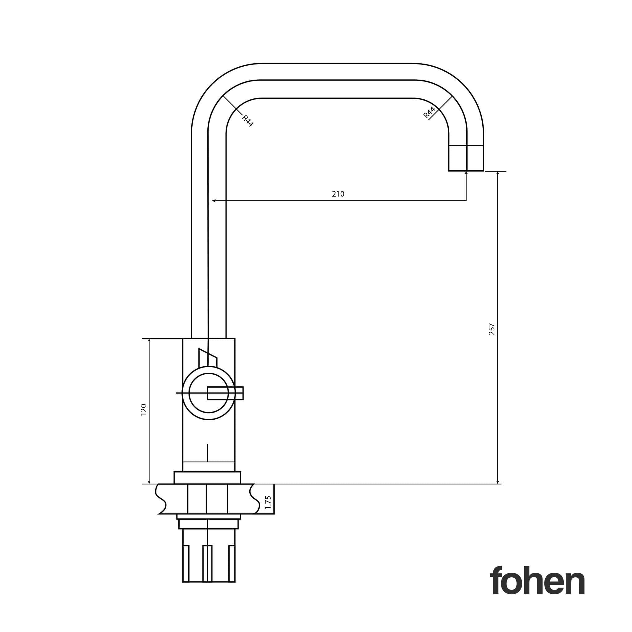 Fohen Fohen Flagro | Matt Black Boiling Water Tap